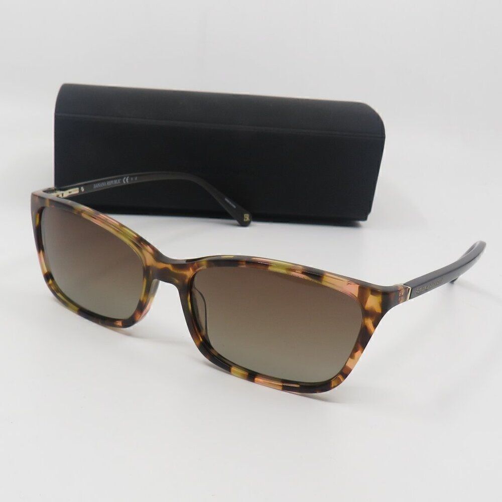 Banana Republic BR 2007/S Polarized Sunglasses Brown Pink Havana Brown NWT